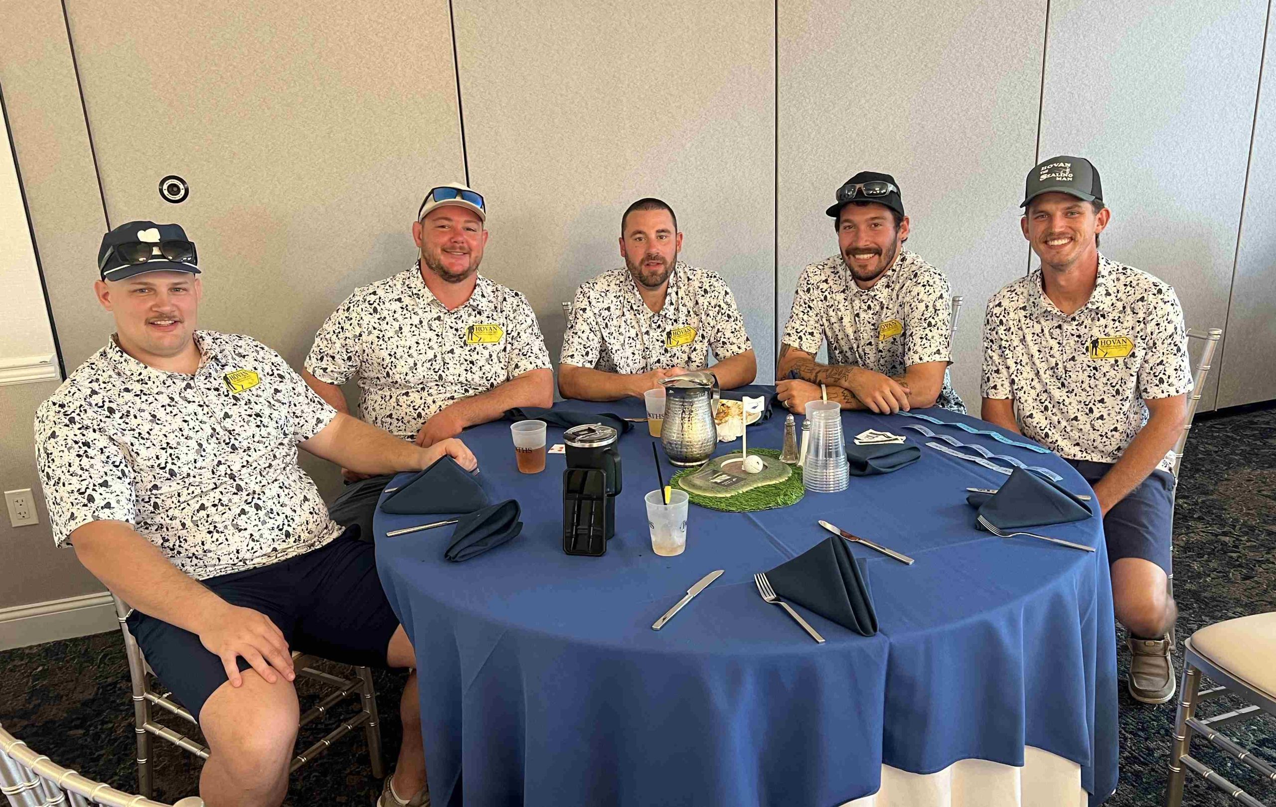 Men at a golf luncheon.